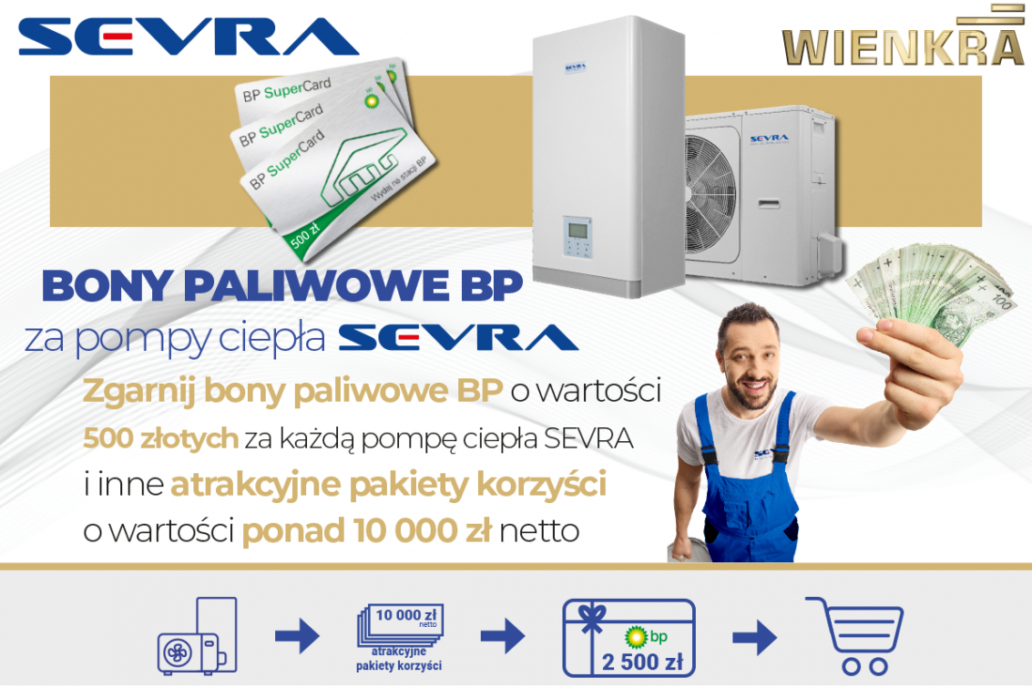 Wspaniała oferta! Wykorzystaj okazję i ciesz się fantastycznymi korzyściami przy zakupie pompy ciepła SEVRA!