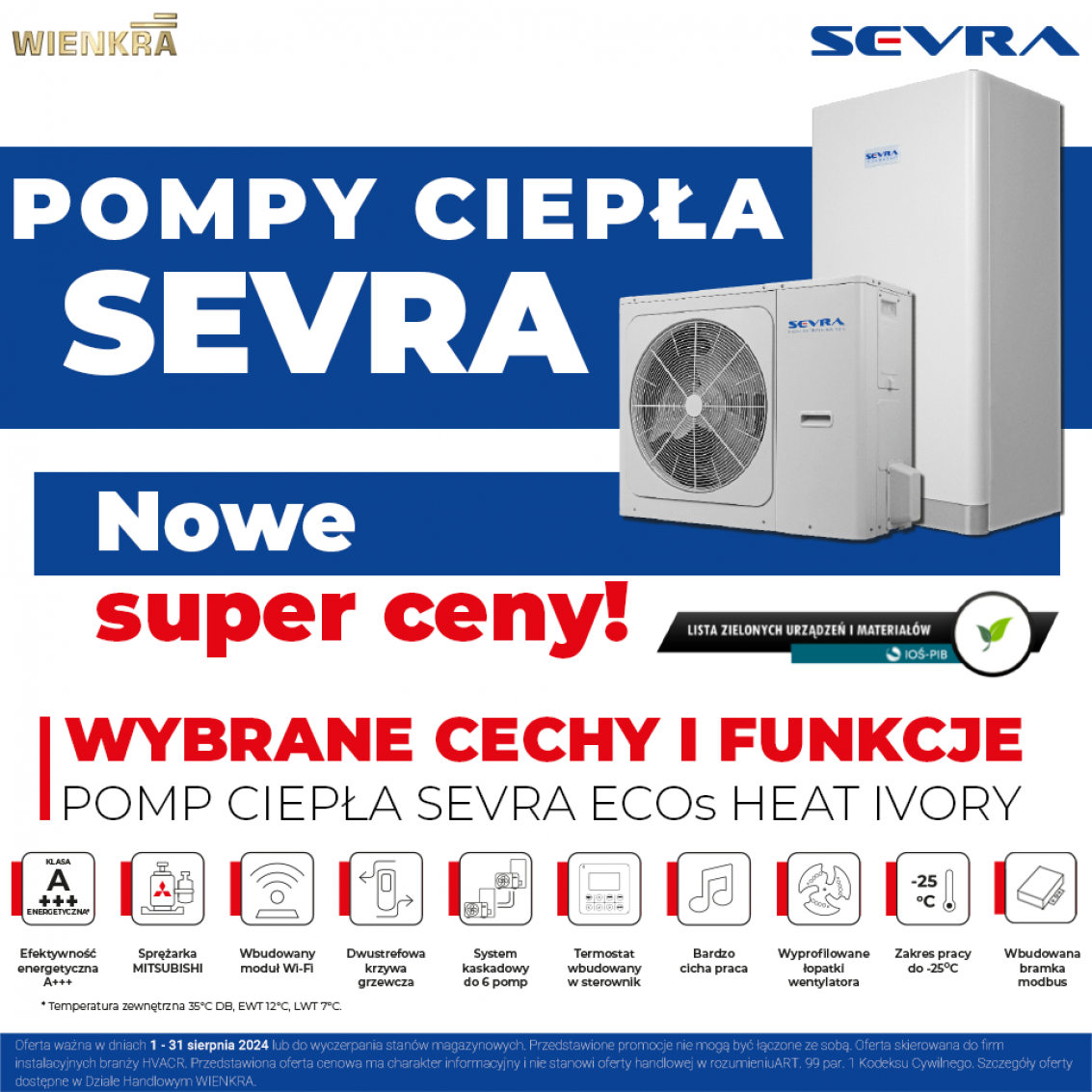 Nowe Super Ceny na Pompy Ciepła SEVRA!