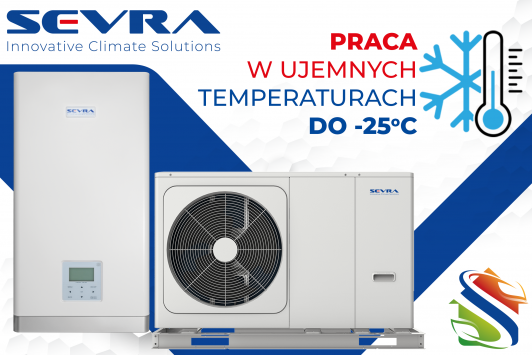 Pompa ciepła SEVRA ECOs HEAT – praca w ujemnych temperaturach do -25 °C ❄️