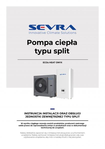 SEVRA ECOs HEAT ONYX - Instrukcja instalacji pompy ciepła split