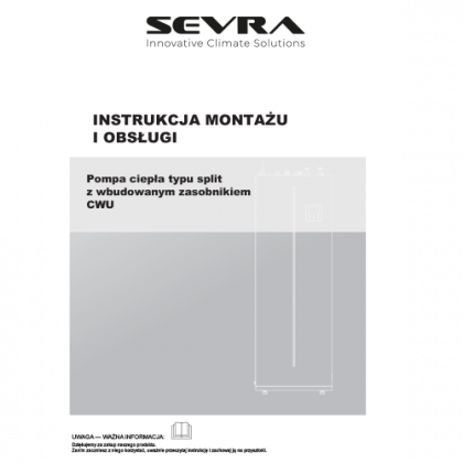SEVRA ECOs HEAT SPLIT – Instrukcja instalacji i obsługi jednostki wewnętrznej z wb. zasobnikiem