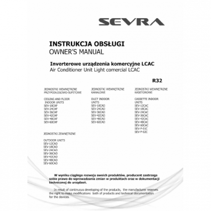 Sevra LCAC – instrukcja obsługi